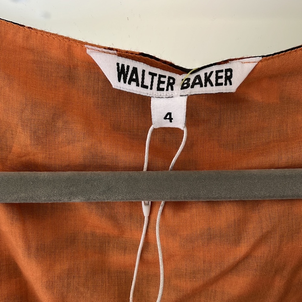 WALTER‎ BAKER Yosline Gathered Tiger Jacquard Midi Dress Size 4 NWOT - Picture 12 of 14